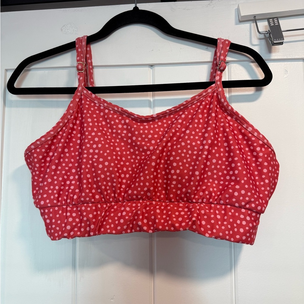 Lime Ricki Red Polka Dot Bikini Top